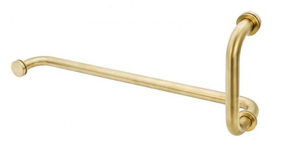 Buy Hotel Round Tube Shower Door Glass Handle Seven And L Shaped High Strength online manufacture