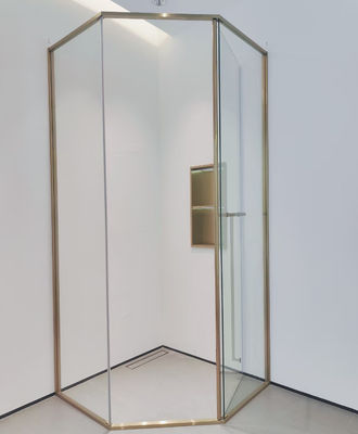 Buy SUS304 Gold Shower Door Frame Rust Resistance Stainless Steel Profile online manufacture