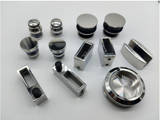 Saten Finish Kaydırma Duş Kapısı Roller Wheels Çerçevesiz Özelleştirilebilir