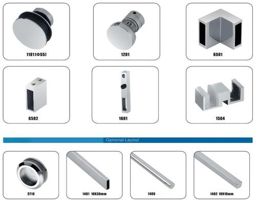 Corrosion Proof Glass Sliding Door Fittings Water Resistant Shower Door Roller