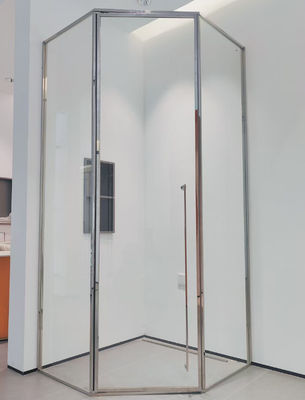 Shower Room Glass Door Partition Stainless Steel 304 Material Diamond Type Full Frame