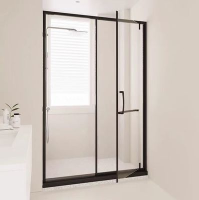 Duschzimmer Edelstahl Glas Tür Trennwand, super kostengünstig
