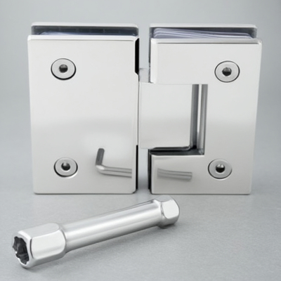 Bathroom Glass Shower Hinge in Round Appearance Style Weight 100KG