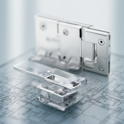 Round Glass Shower Hinge For Frameless Doors Supports Up To 100KG Door Weight Limitation